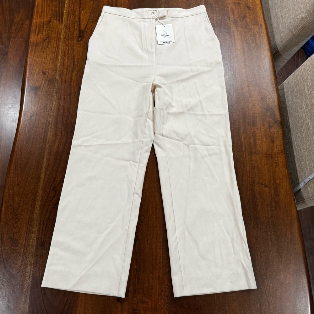 New! Djerf Avenue First Choice Pants in Cream Size XL Tall - Picture 2 of 11